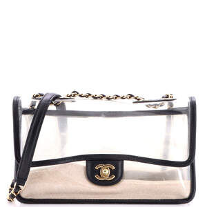Chanel Medium Sand By The Sea Flap Bag PVC with Lambskin